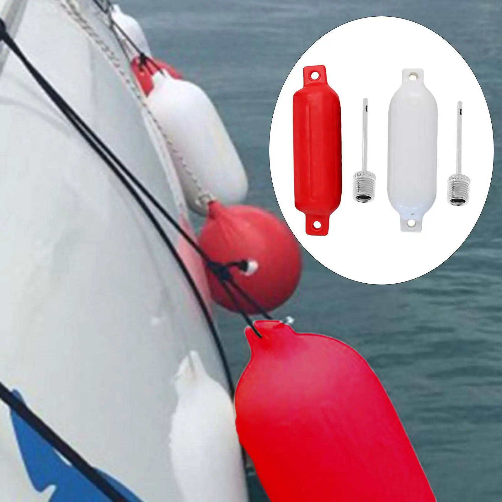 Marine Boat Bumpers Inflatable Reinforced Eye Ends Fender Pontoon Bumper Guards for Fishing Boats Pontoon boat bumper fender