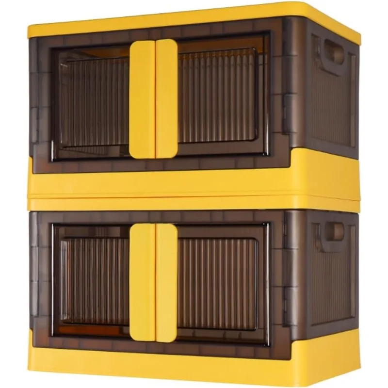 34Quart Storage Bins with Lids and Wheels, Stackable & Collapsible Closet Organizers and Storage, Foldable Storage ook,