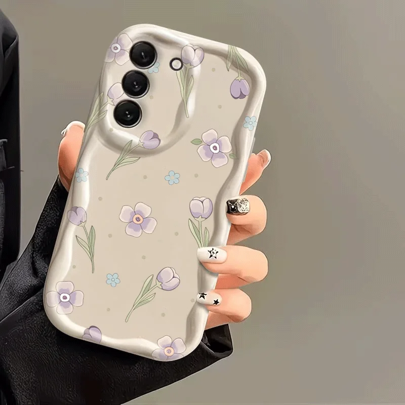 Purple Tulips and Rabbits Decorative Phone Case Cover