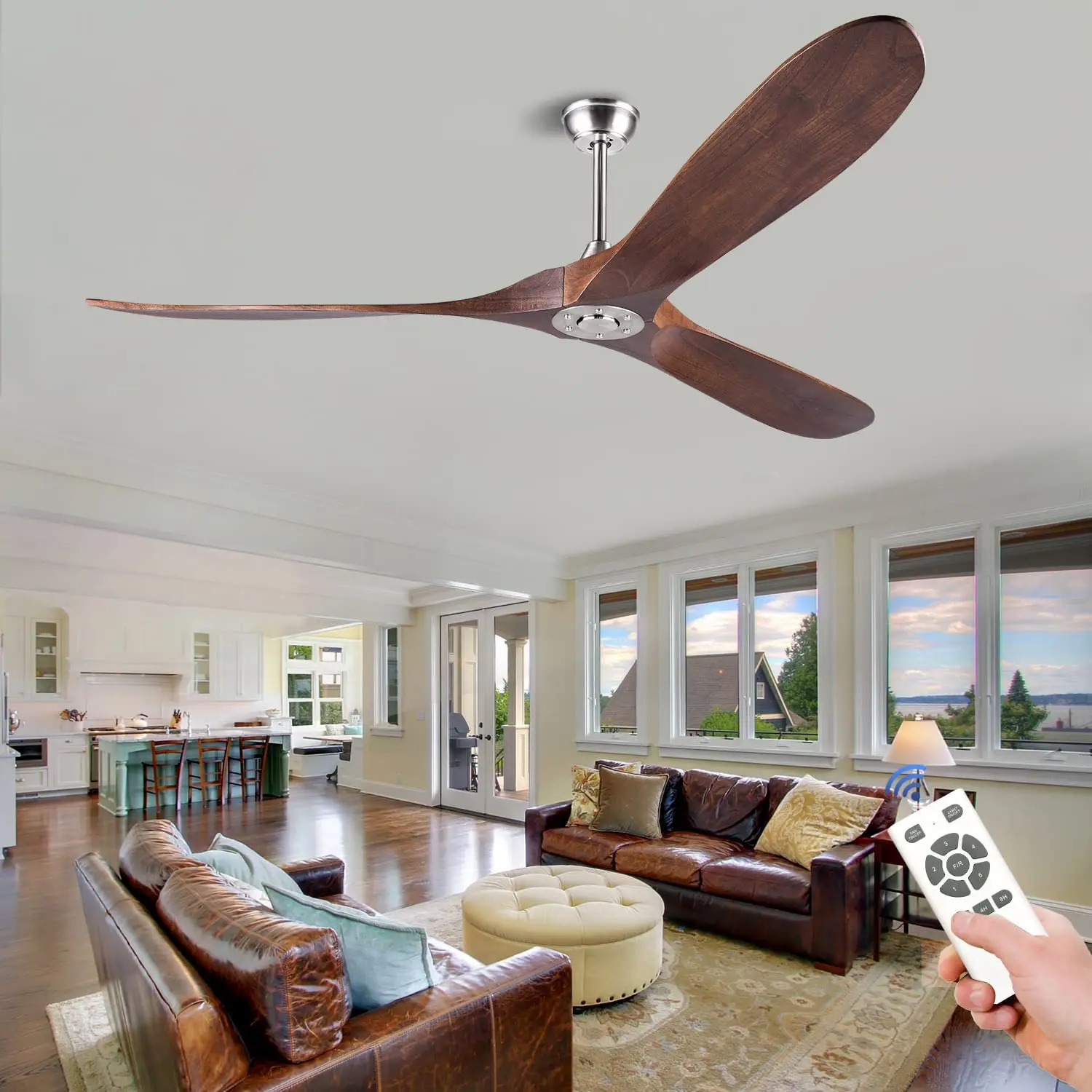 Ventilatore A Soffitto In Bambù Con Luce E Telecomando: Design Vintage E Aria Perfetta In Ogni Stagione!