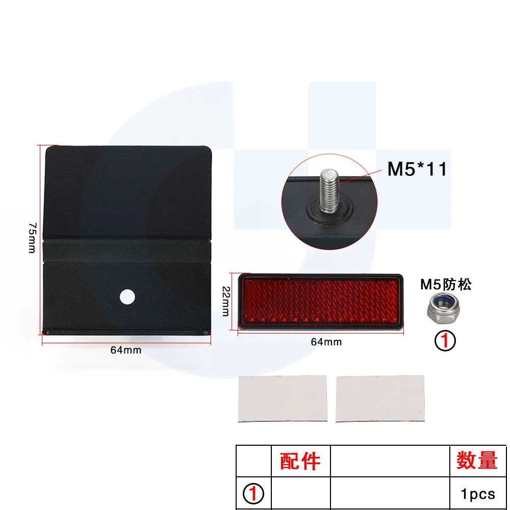 Motorcycle License Plate Holder with Reflector Led Light