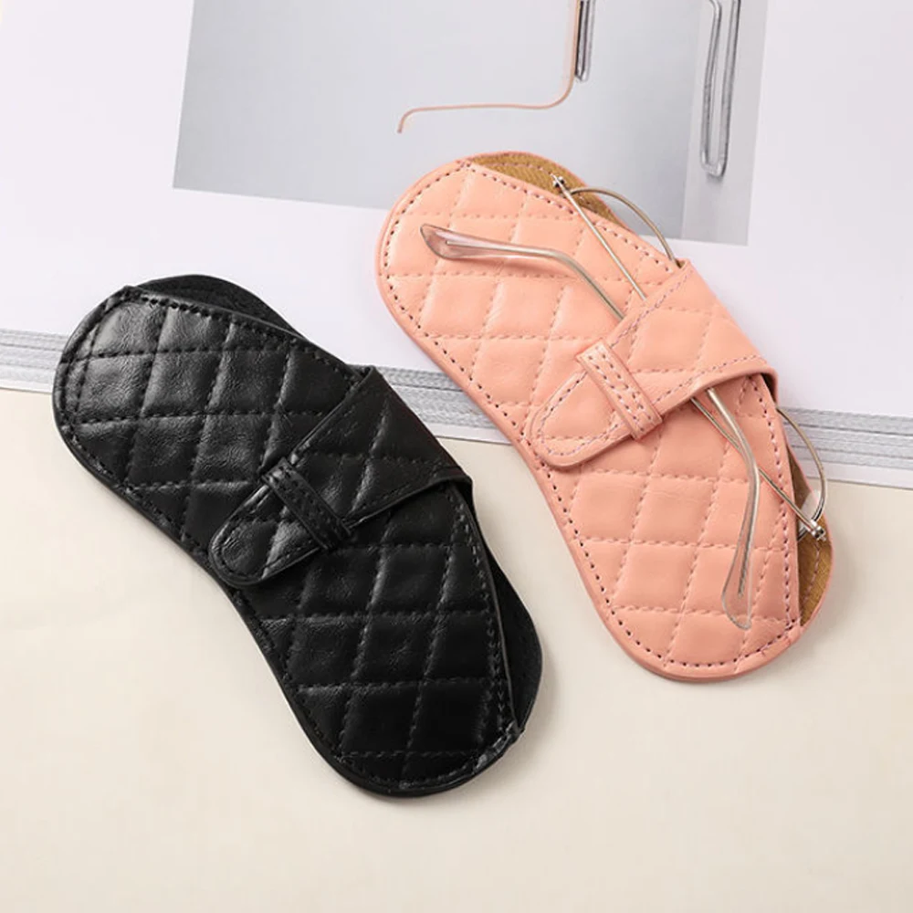 

Leather Glasses Bag Portable Ins Case Anti Pressure Sun Sunglasses Storage Box Spectacle Case Eyewear Cover Lightweight