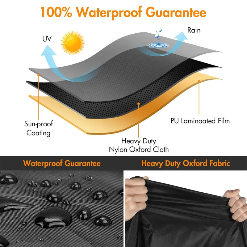 Premium Outdoor Stacking Chair Cover - Durable Dustproof Garden Furniture Protector with Storage Bag
