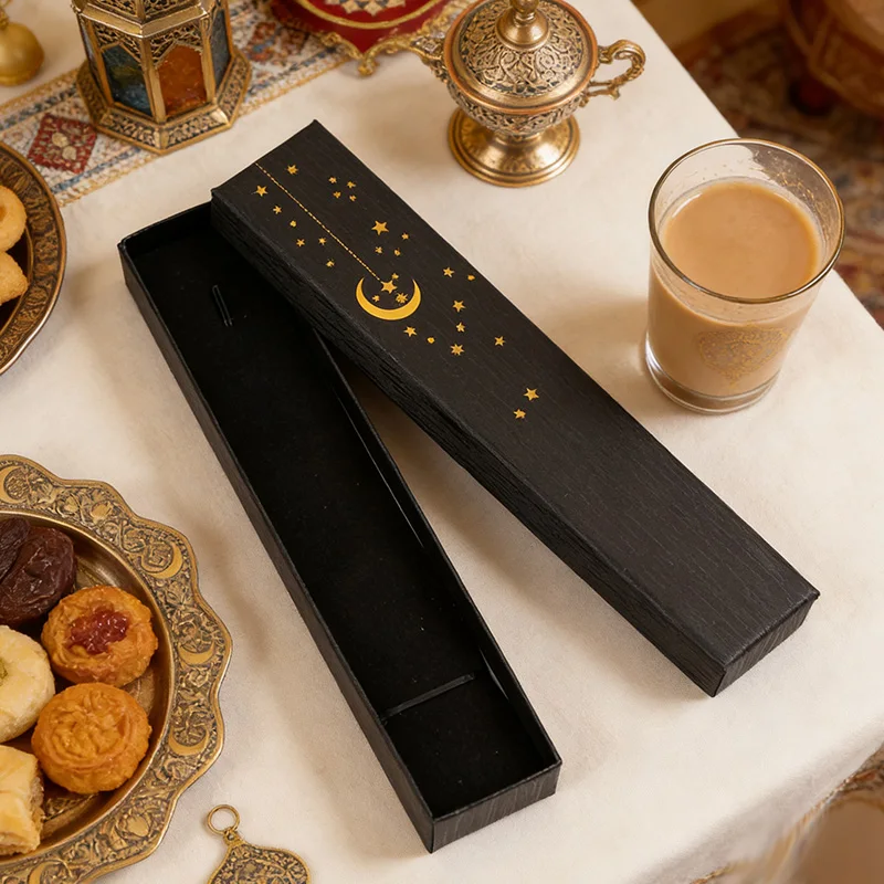 3/6/12 Stücke Mond Sterne Muslimischen Ramadan Geschenkbox Eid Mubarak Schmuck Armband Verpackung Box 2026 Islamische Party Dekoration Lieferungen – Detail 1