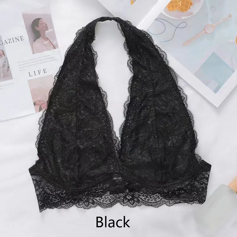 Women Lingerie Bra Women Lace Bra With Straps Camisole Underwear V Neck Soft Comfortable Casual