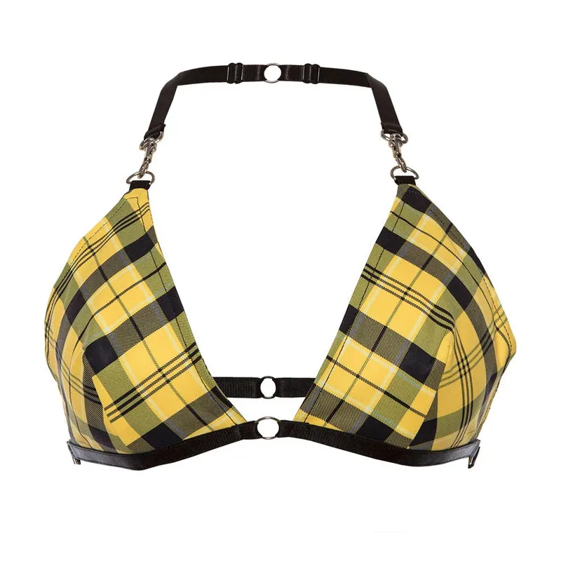 

Y2K pure yellow ultra-short sexy high waist bare back blouse