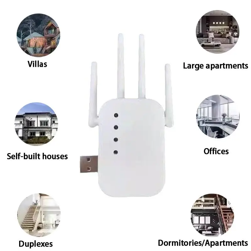 1PC WiFi 라우터 장거리 신호 부스터 라우터 300Mbps 무선 리피터 2.4G WiFi 신호 확장기 증폭기