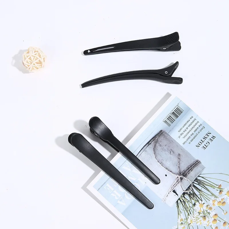 6 PCS Professional Hairdressing Salon Hairpins Black Single Prong DIY Hair Clip Hair Care Makeup Barber Fixed Styling Tools lixada 20kn fixed single пули скалолазание rescue