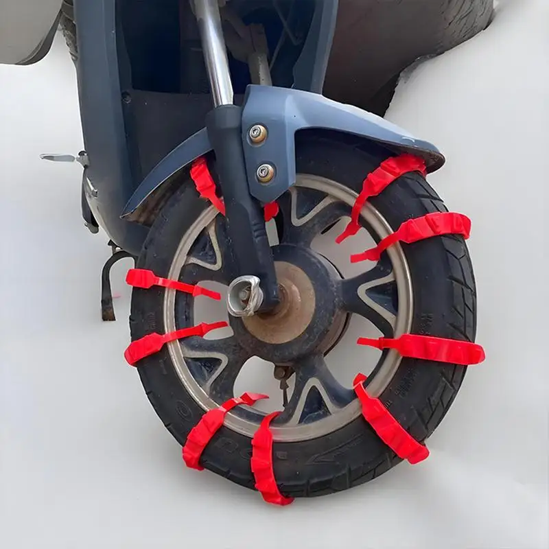 For Refer To Description Anti Skid Snow Chains Nylon Tire Zip Ties For Snow Extrication Chain Winter Driving Non-Slip