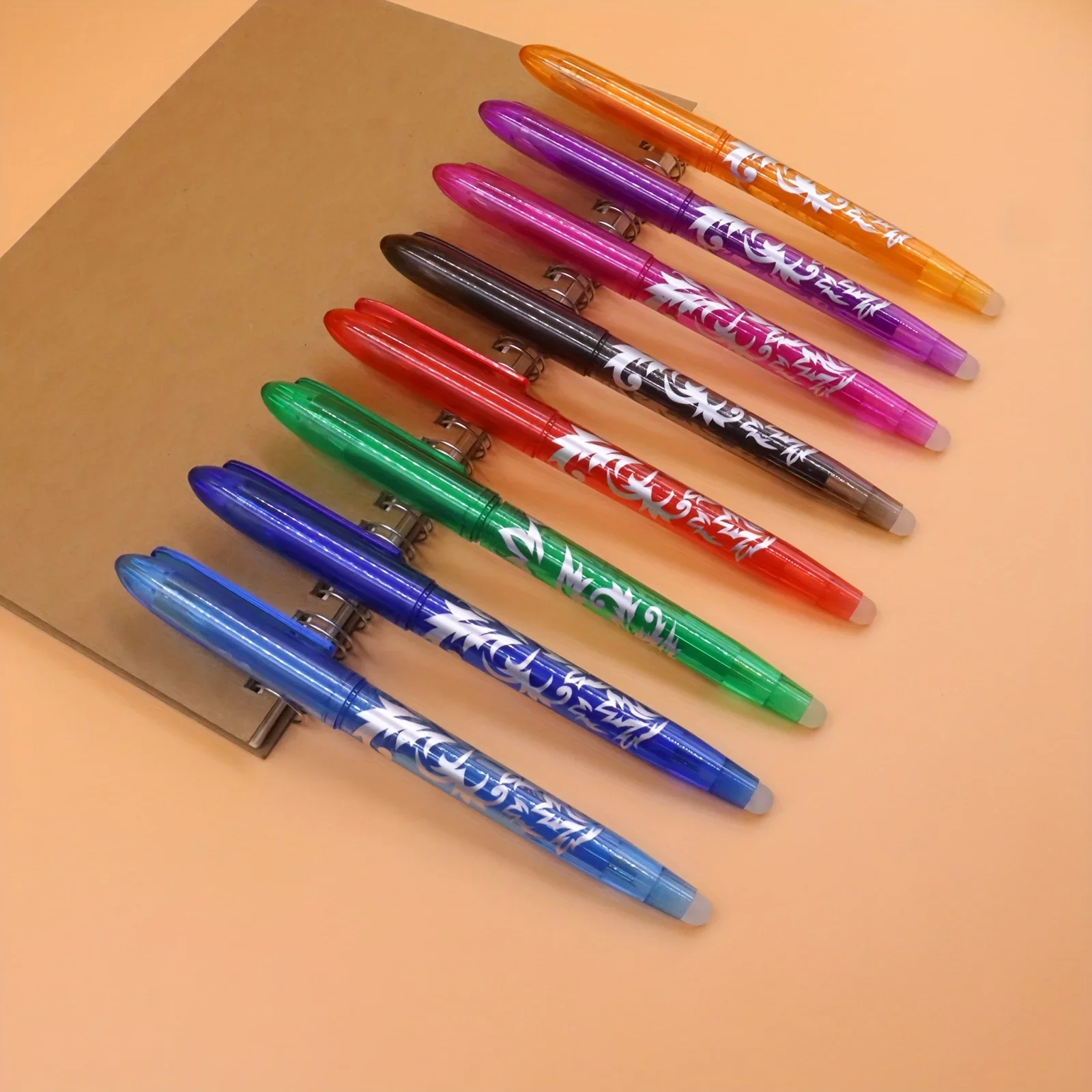 Erasable Gel Pen Refill 0.5mm Tip Painting Writing Drawing School Black Blue Red Pink Orange Green Purple Light Blue 8 COLOR 4