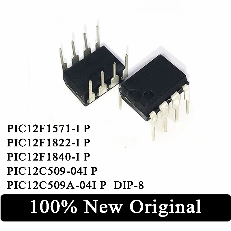 

10Pc PIC12F1571-I P PIC12F1822-I P PIC12F1840-I P PIC12C509-04I P PIC12C509A-04I P PIC 12F1571 12F1822 12F1840 DIP-8 IC Chip
