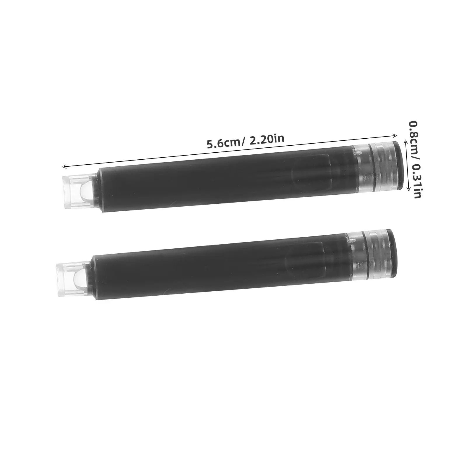 1세트 만년필 잉크 리필 빠른 건조 리필 가능 검정 잉크 카트리지 부드러운 필기감 학교 숙제 연습에 적합