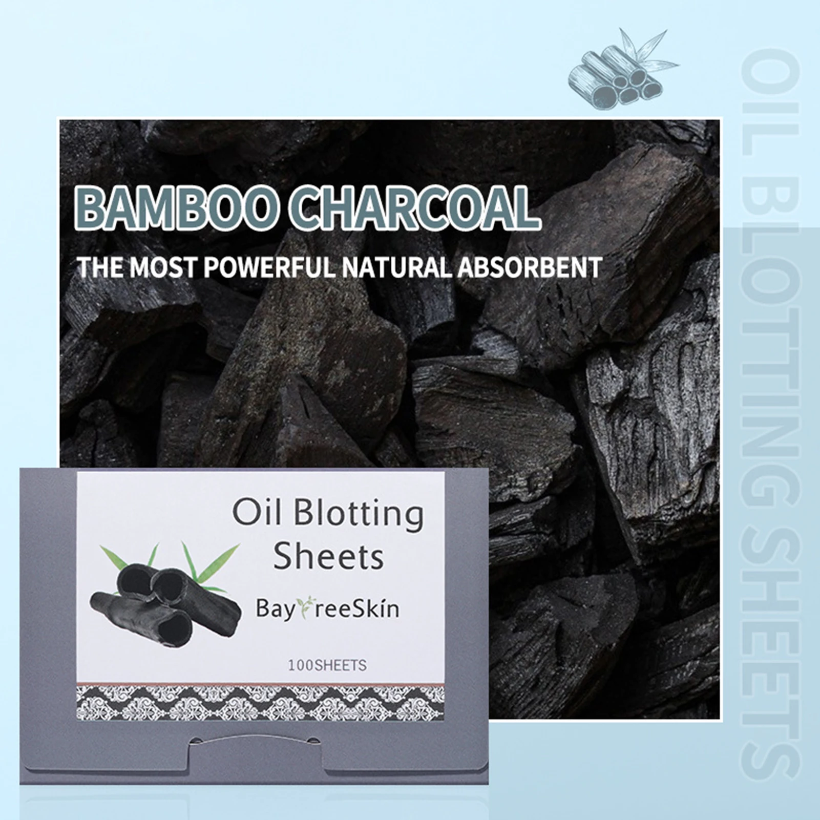 Oil Blotting Sheets Bamboo Charcoal Blotting Papers 100 Oil Control Film Papers For Face Oily Skin Care Supplies Easy To Grab