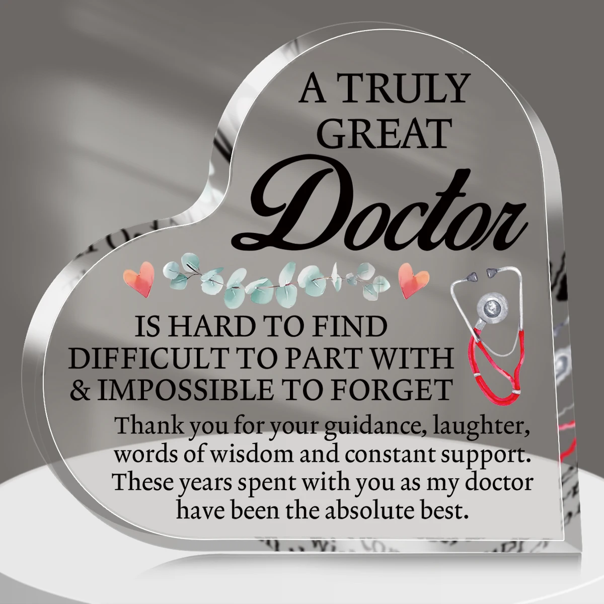 Best Thank You Quote for Doctor: A Realistic Review of the Heart-Shaped  Acrylic Plaque, image size:1200x1200