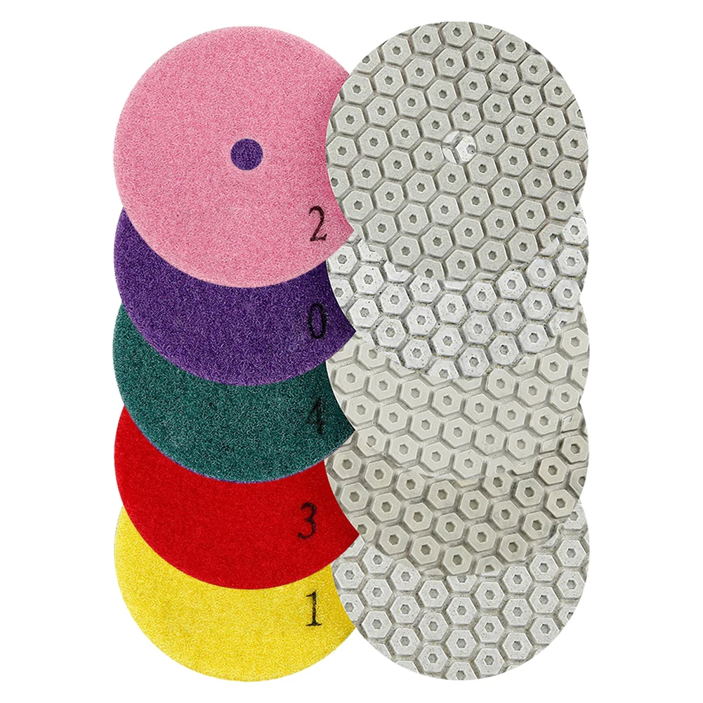 

1pc 3'' Diamond Dry Polishing Pad 100-1500 Grit 10mm Bore For Granite Marble Quartzite Sanding Disc Stone Polishing Tools