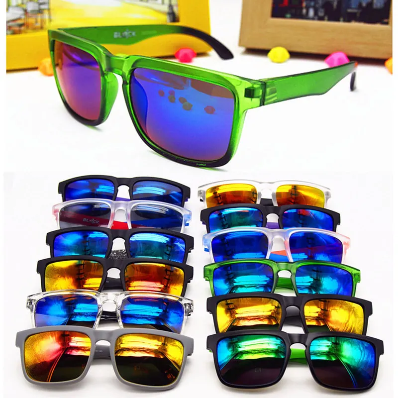 

Casual Eyewear Sport Sunglasses Shine Skateboard Fashion Reflective Outdoor All-Match Retro Travel Beach Crack Glasses Men Lady