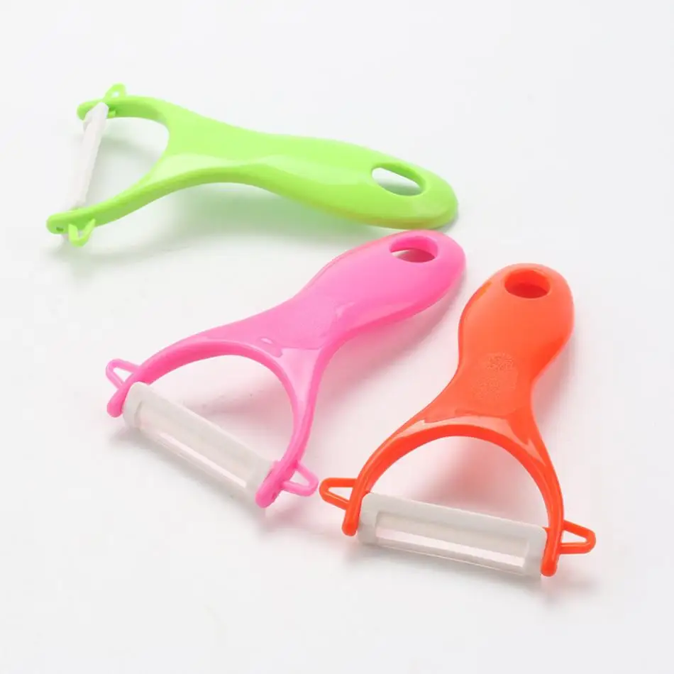 New 2 Pcs Vegetable Fruit Ceramic Peeler Cooking Tools Potato Peelers Ceramic Peeler (Color Random) Suitable Home Kitchen Tools