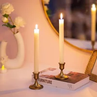 Set of 3 Vintage Elegant Metal and Aluminum Tabletop Candle Holders, Suitable for Wedding Anniversary, Home and Hotel Decoration 6