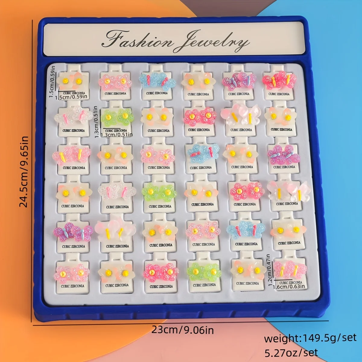 Women's Handmade Flower Earring Set, Bohemian Style, 36 Pairs of Fashionable Butterfly Jewelry, Valentine's Day, New Year's Gift