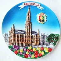 15cm Creativity London Tourist Souvenir France Nordic Decorative Dishes Wall Sofa Background Pendant Hand-painted Ceramic Disc 1