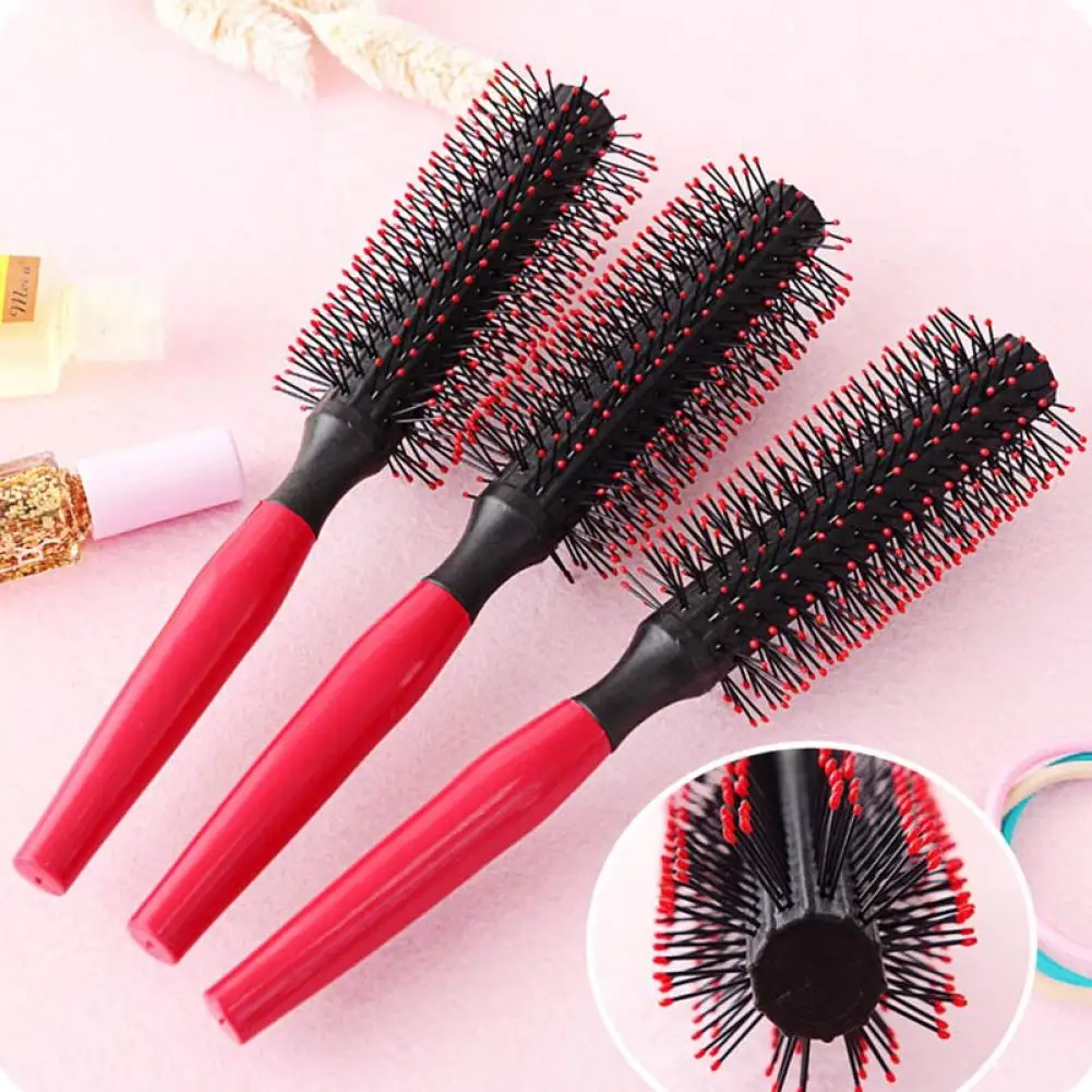 1/2/3PCS Hair Round Hair Comb Curling Hair Comb Brush Professional Plastic Handle Anti-static Hairdressing Salon Styling Tools