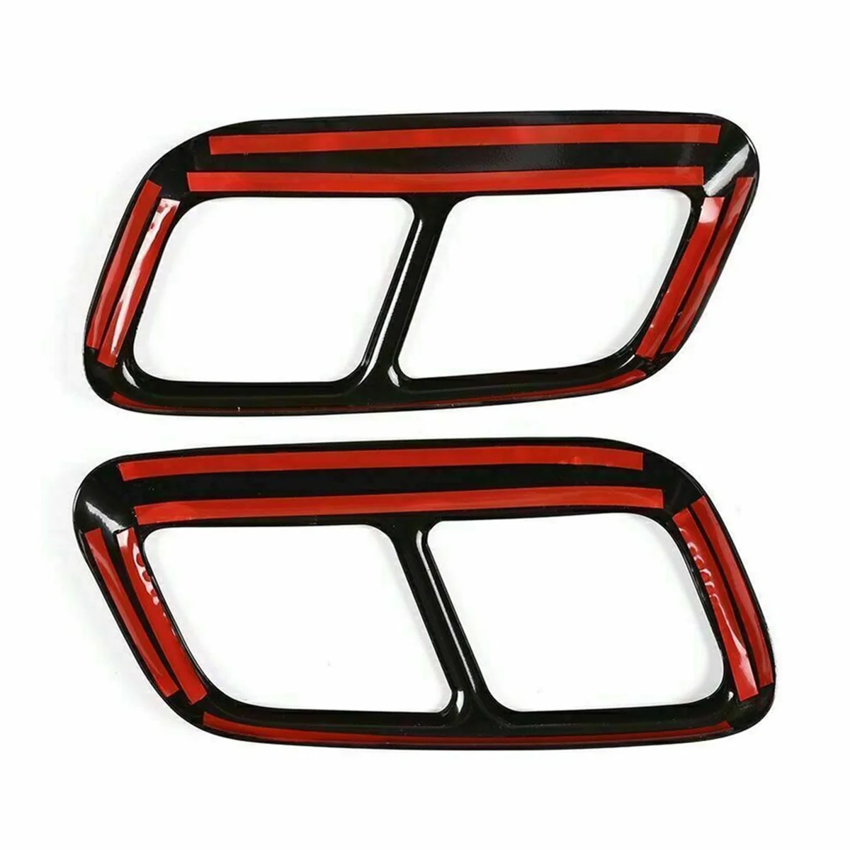 Car Tail Throat Trim for Range Sport-Exhaust Pipe Cover Tail Pipe Cover Trim Gloss Black