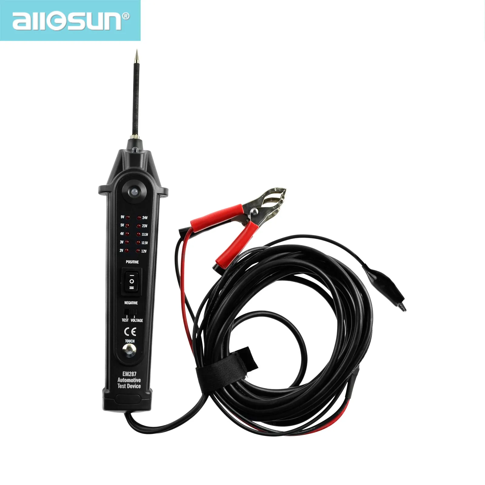 Automotive Circuit Tester Electrical System Voltmeter Car Electric Portable Pen Probe Vehicle Diagnostic Tool All-sun EM287