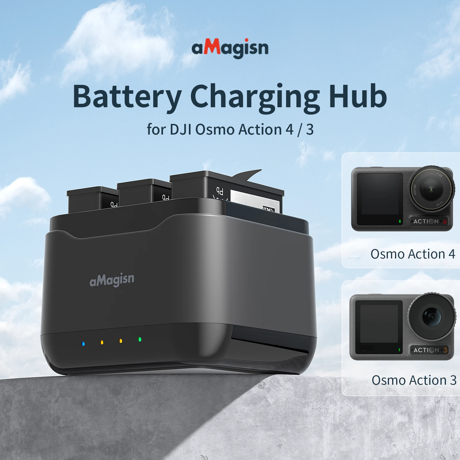 

For DJI Action 4 3 Battery Fast Charging Box