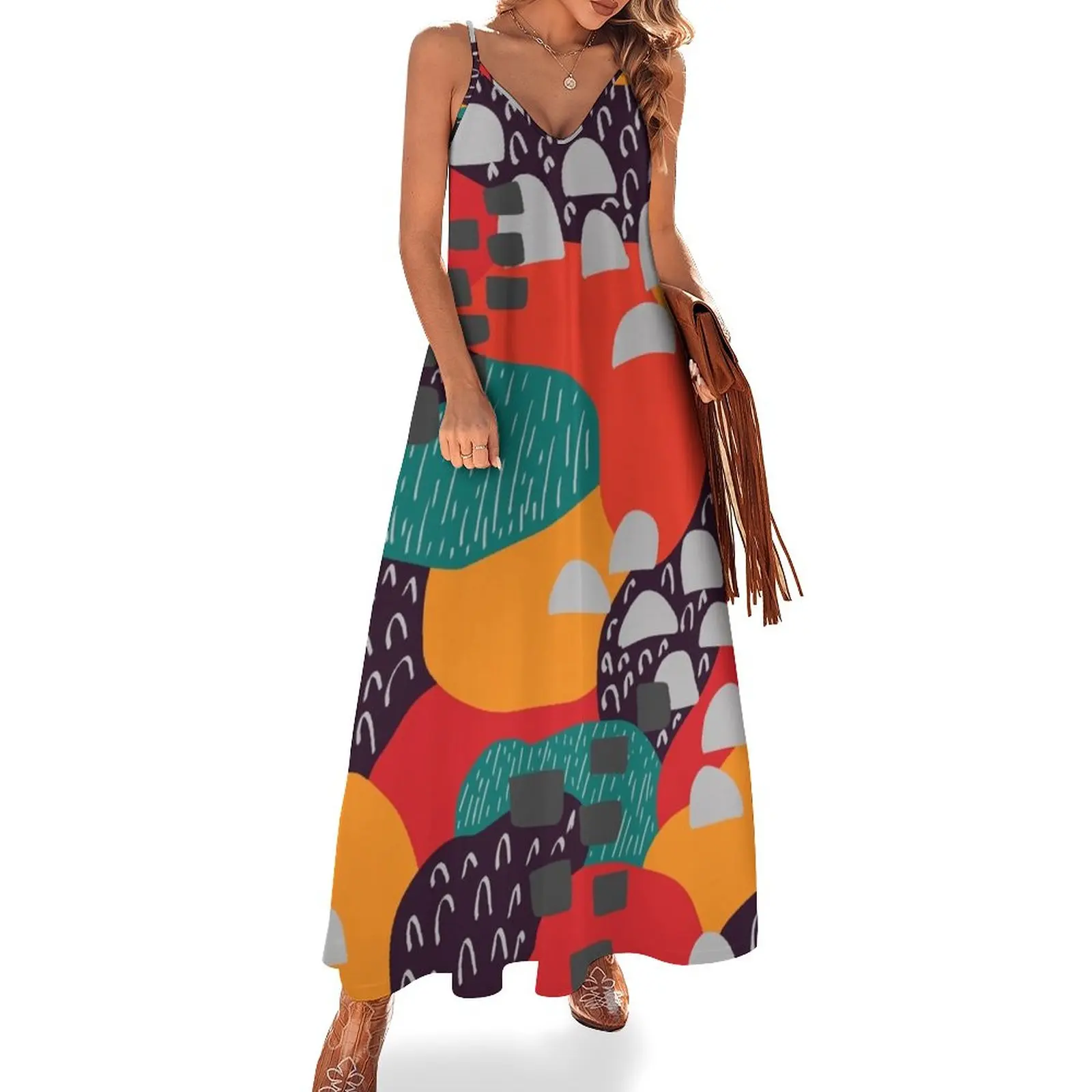

Abstract Sleeveless Dress Clothing female dress for women 2024 Female clothing