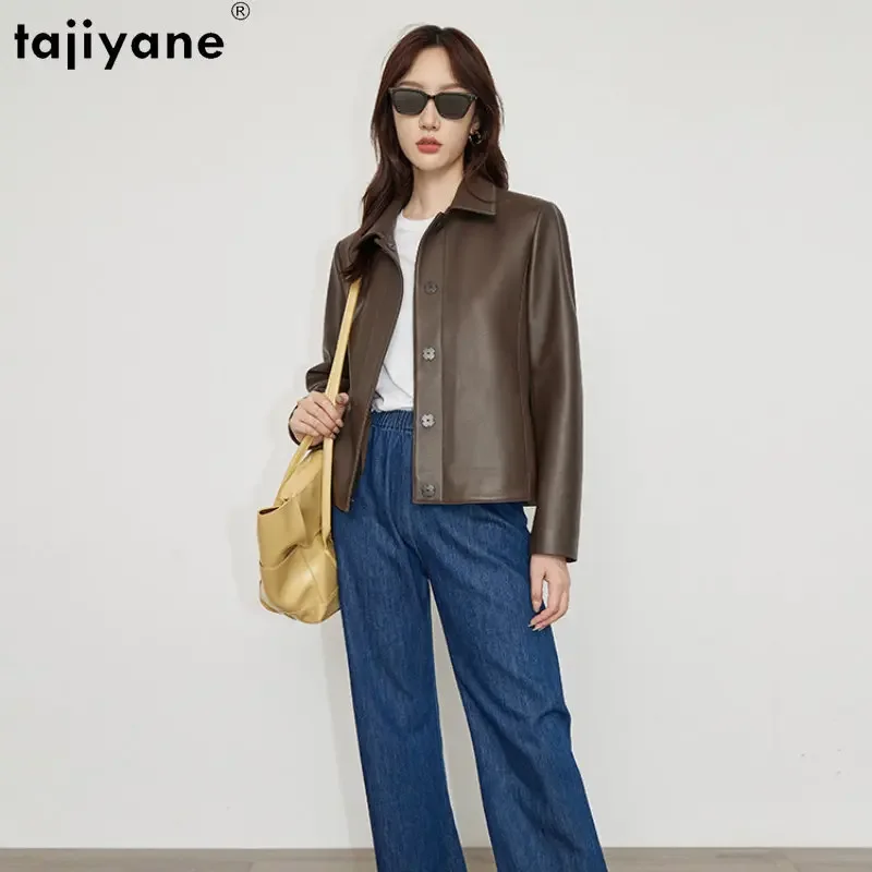 

Tajiyane High Quality Real Leather Jacket for Women 2023 New Fashion Genuine Sheepskin Coat Short Elegant Leather Jackets SGG