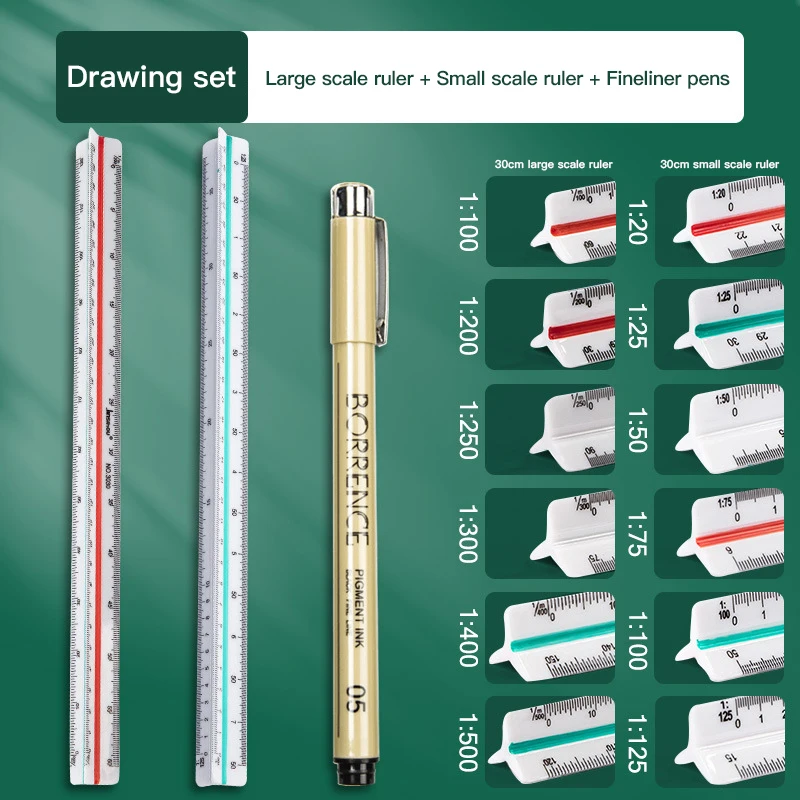30cm Triangular Scale Ruler