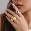XINYI Minimalist 316L Stainless Steel INS Ring High Quality Waterproof Charm Metal Gold Silver Color Fashion Finger Jewelry 1