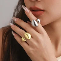 XINYI Minimalist 316L Stainless Steel INS Ring High Quality Waterproof Charm Metal Gold Silver Color Fashion Finger Jewelry 1