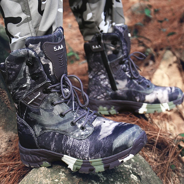 Scarponi Da Trekking Camouflage Da Uomo Botas Militares Stivali Da