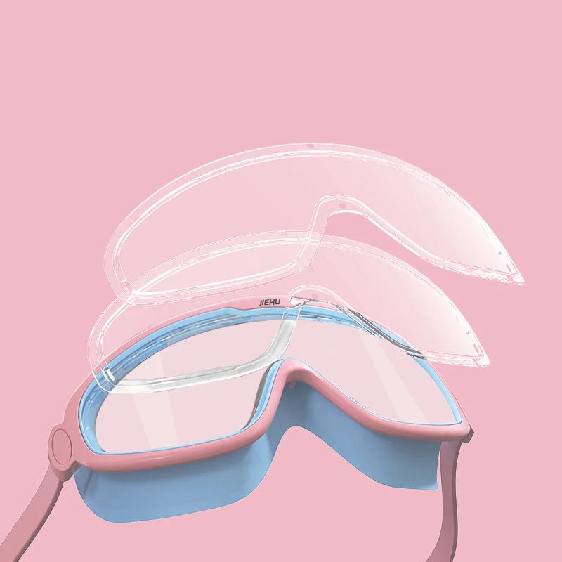 Adult Myopia -1.5 to -8 Optical HD Electroplate Swimming Goggles Anti-fog UV Protection Waterproof Silicone Swim Eyewear Glasses