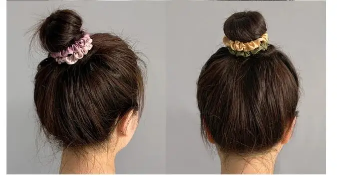 Satin Hair Scrunchies Set Elastic Hair Bands for Women