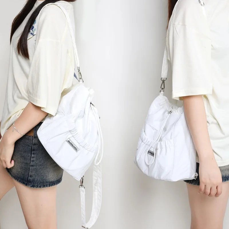 White Bag Multifunctional Bag Korean Casual Crossbody Bag Shopping Small Backpack Cute Mini Backpack