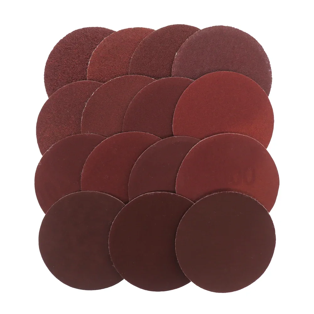 Versatile 2-Inch Hook & Loop Sanding Discs, 30 Pcs Assorted Grits