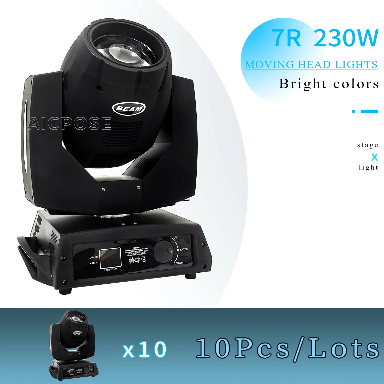 10 Pz/Lotto 230W 7R Moving Head Light Touch Screen Beam Moving Head Light Dmx Control Dj Disco Dance Floor Equipment