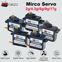 GOTECK 2g/4.3g/5g/9g/17g Digital Servo with Full Metal Gear for RC Car Boat and Fixed-Wing and Airplane or Robot 1