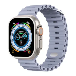 Ocean Silicone Strap for Smartwatch Wristband - Vibrant and Durable Design (Light purple)