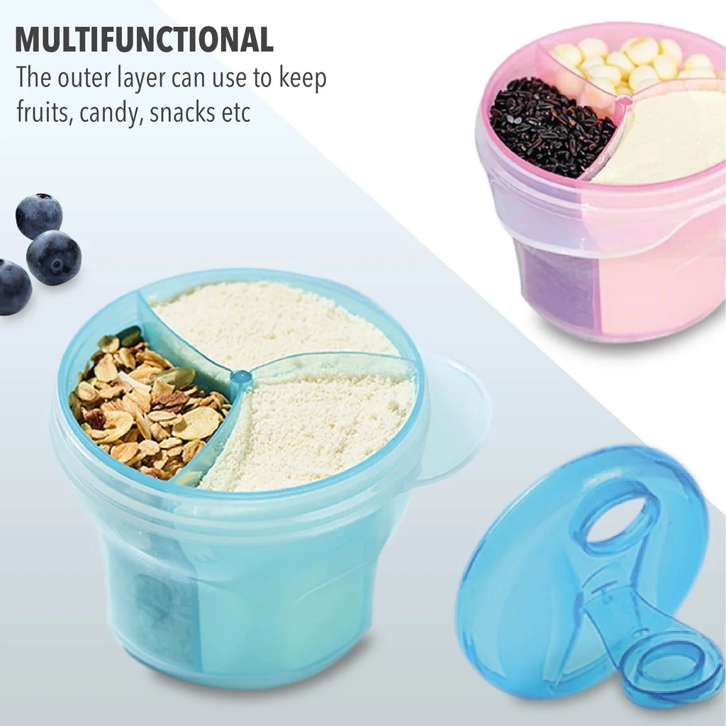 1PCS 3 Layer Travel Portable Storage Box For Infant Baby Milk Powder Formula Dispenser Food Container Storage Feeding Food Box