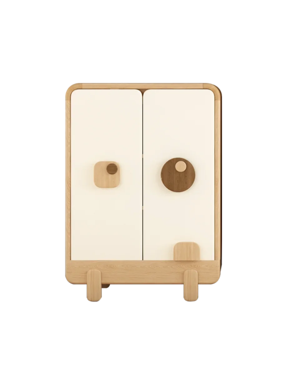 L Solid Wood Chest of Drawers Children Side Cabinet Little Closet Small Cabinet Mini Cartoon Log Locker