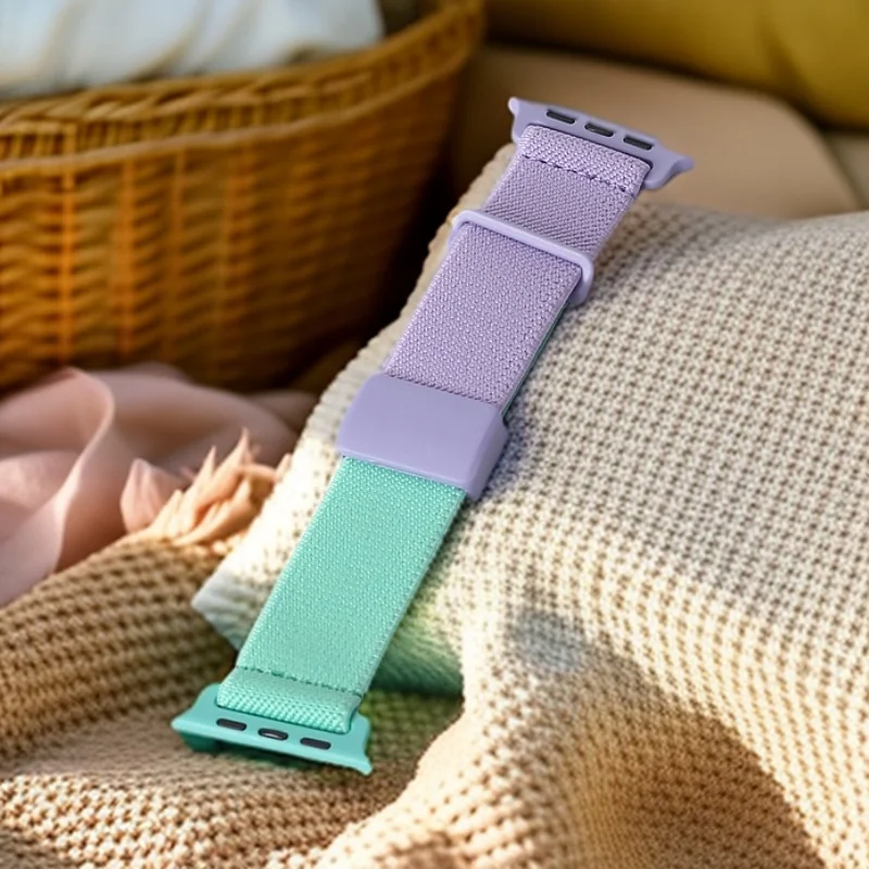Colorful Magnetic Strap for Kids - Nylon Elastic Watch Band for Small Wrists