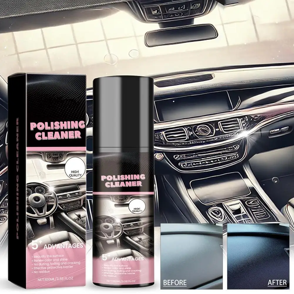 Automotive Interior Polishing Agent Detailer And Cleaner Renewal Decontamination Maintenance Remove Stains Agent 100ml 1/2/3pcs car cleaner interior cleaner