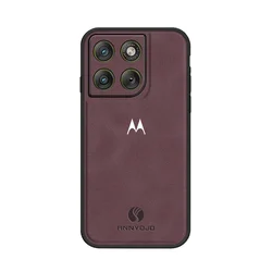 Business Retro Sheepskin Magnetic Protective Case - Motorola Signature (Wine red)