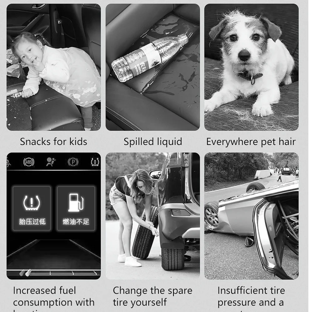 Car Inflator and Vacuum Cleaner Dual Use Portable Electric Tire Inflator Emergency Lighting Car Supplies
