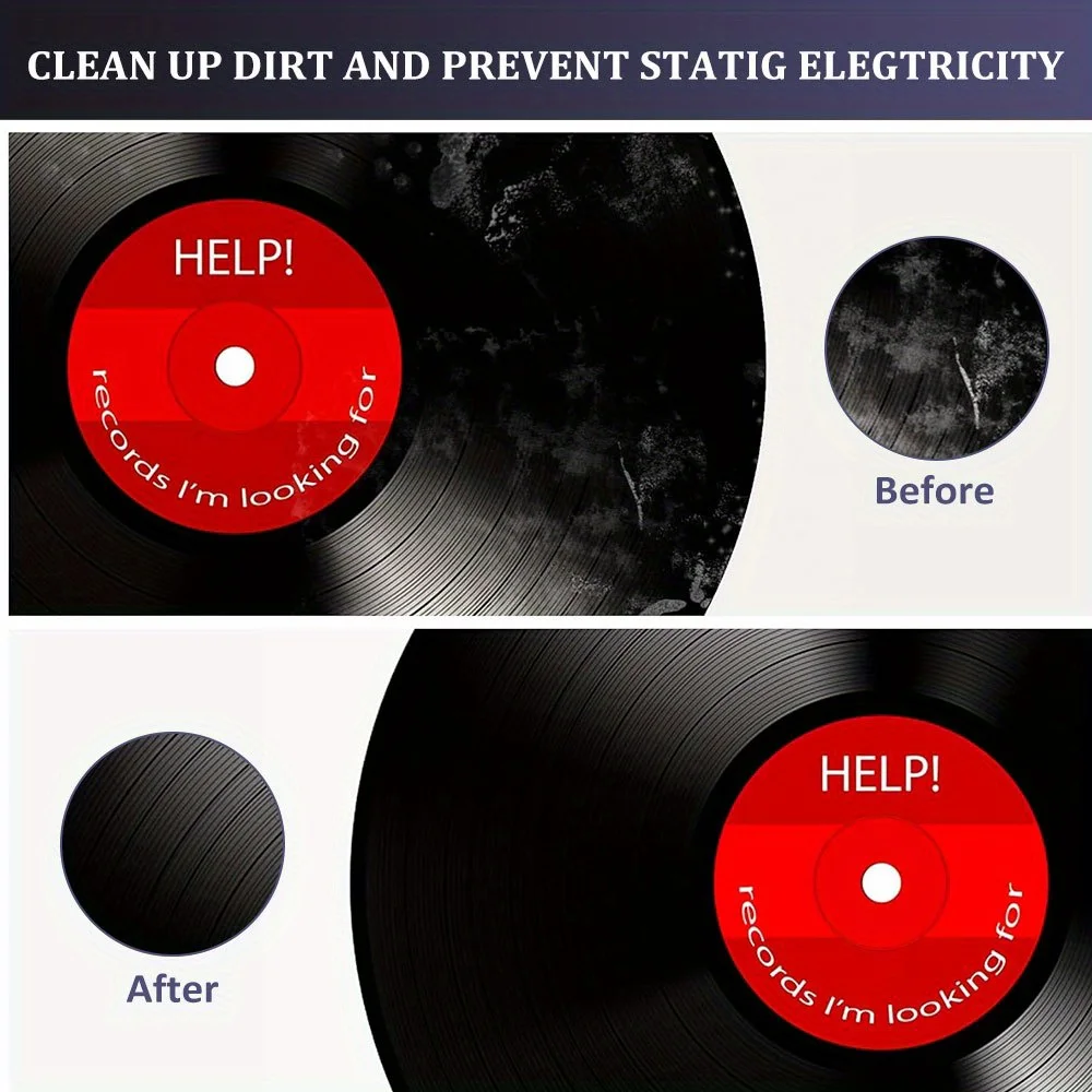 Vinyl record cleaner brush plastic brush & cleaner anti-static for record player and gramophone