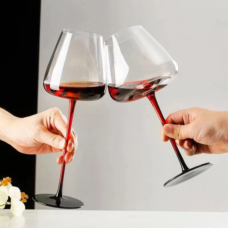 Artwork 550/700ml Handmade Red Wine Glass Ultra-thin Crystal Burgundy Bordeaux Goblet Big Belly Tasting Cup wine glass