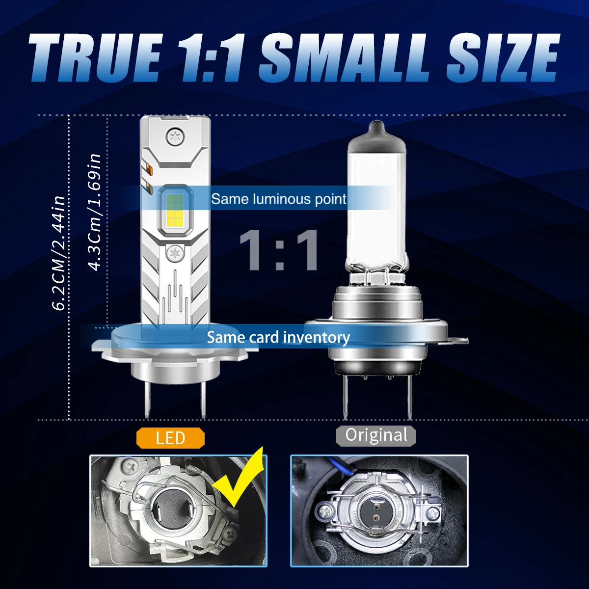 2X 울트라 브라이트 LED 헤드 포그 라이트 헤드라이트 전구 H1 9006 HB4 9005 HB3 H11 H8 H9 H16jp H4 9003 HB2 HS1 6000K 12V 플러그 앤 플레이